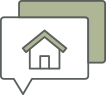 Chat Bubble With House